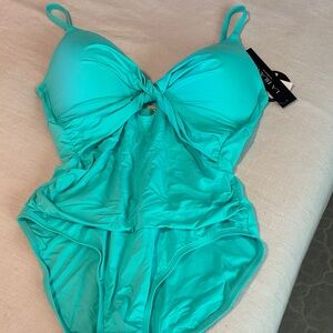 La Blanca Turquoise One-Piece Swimsuit New With Tags Size 10